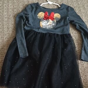 Disney Minnie Mouse Glittery Black and Gold Dress